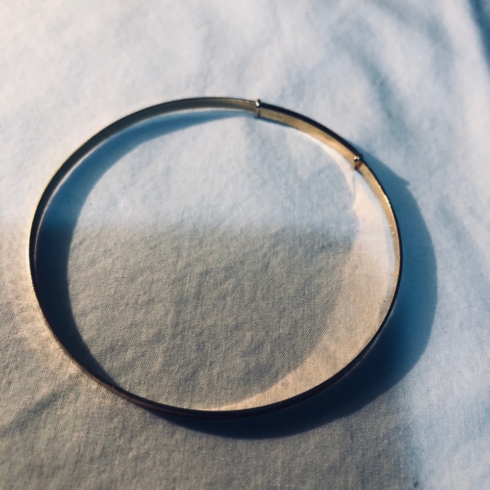 14k Gold Tone Women’s Hinge Bangle Bracelet - Picture 2 of 14